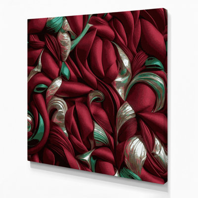 Abstract Shapes 39 Red Canvas Wall Art