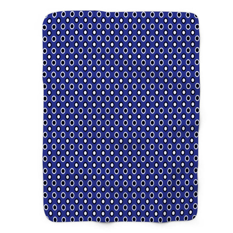 Bleu royal - 1 pièce Sherpa Premium, Lit simple