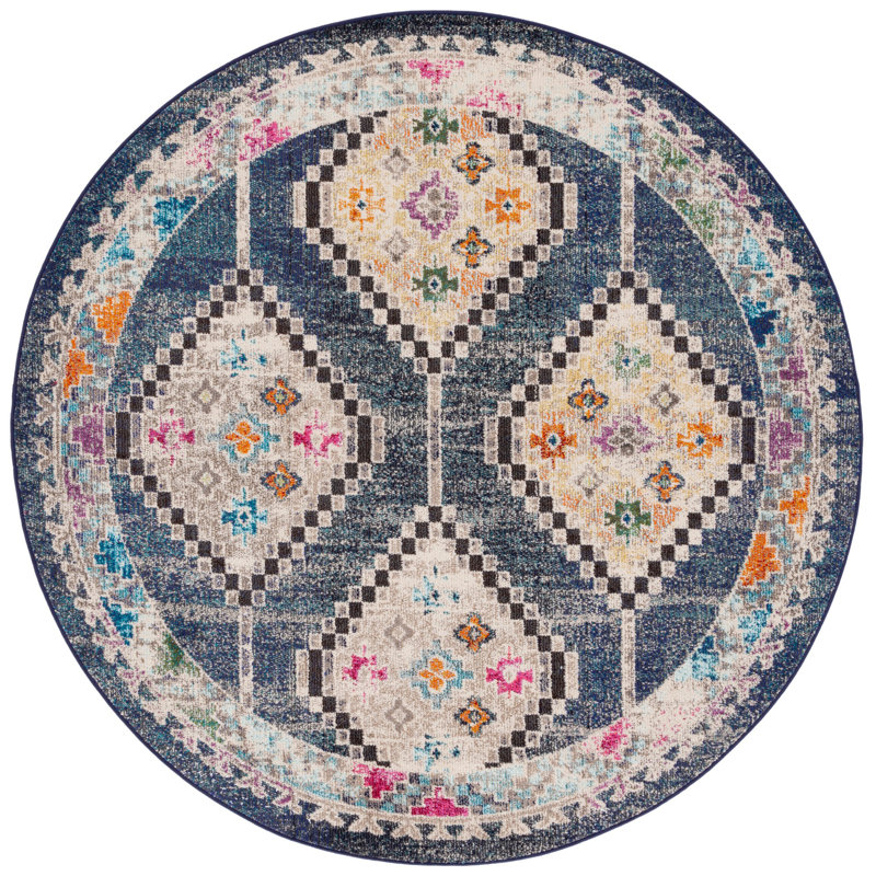 Ekam Performance Southwestern Rug, Round 6'7"
