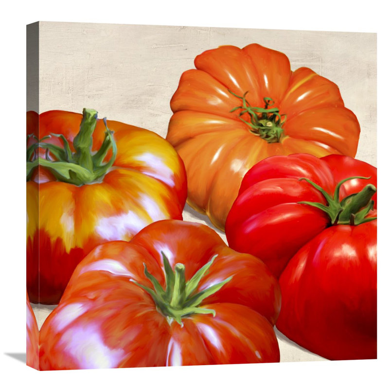 «Tomatoes» par Remo Barbieri, art mural sur toile, H 24 po x l 24 po x P 1,5 po