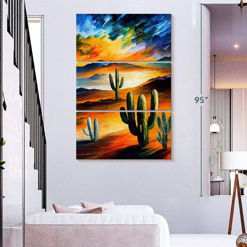 Desert Cactus I, 74" H x 48" W