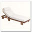 Chaise longue en bois d'acacia avec dossier réglable, plateau latéral rétractable et appui-tête-273526904