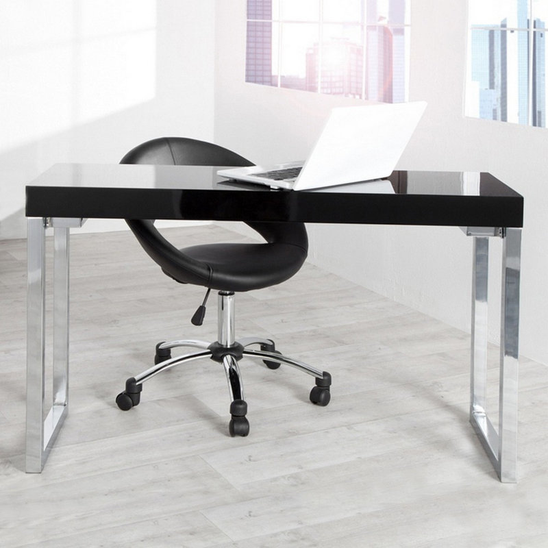 Dunham Metal Base Writing Desk, Black