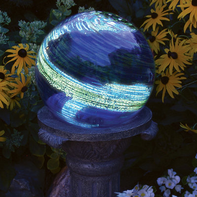 Kuniza Weather Resistant Glass Abstract Gazing Ball