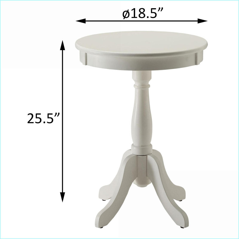 Table basse blanche de style chalet avec piédestal tourné - Surface généreuse pour le salon
