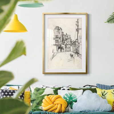 Vintage Sketch CVI -Framed Print