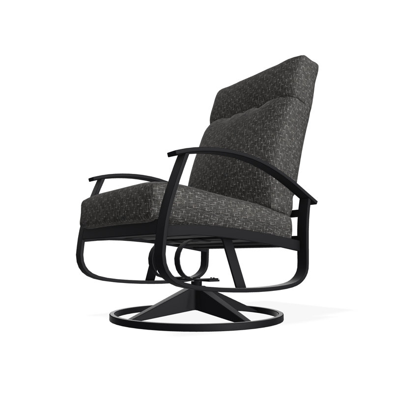 Belle Isle Outdoor Lounge Chair, Black, Tabloid Cloud