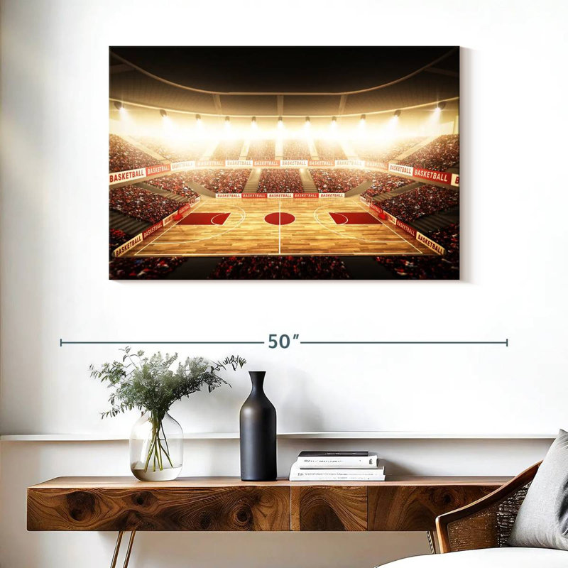 Stade de basketball Sireci, H 26 po x l 39 po