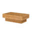 Table basse décorative 43,31 pouces en faux bois de ronce, table rectangulaire de style Mid-Century moderne pour le salon, table basse avec piédestal robuste en bois aggloméré pour le bureau, appartement