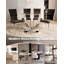 Round Glass Dining Table Set For 4 People, Tempered Glass Kitchen&Table Set With 4 Velvet Chair, Space Saving-125369291-125369298-125369297