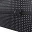 Panneau perforé à pince avec support pour moniteur simple, organisateur de panneau perforé en acier de 43 po x 35 po avec crochets et panneau mobile pour le jeu et le bureau, noir