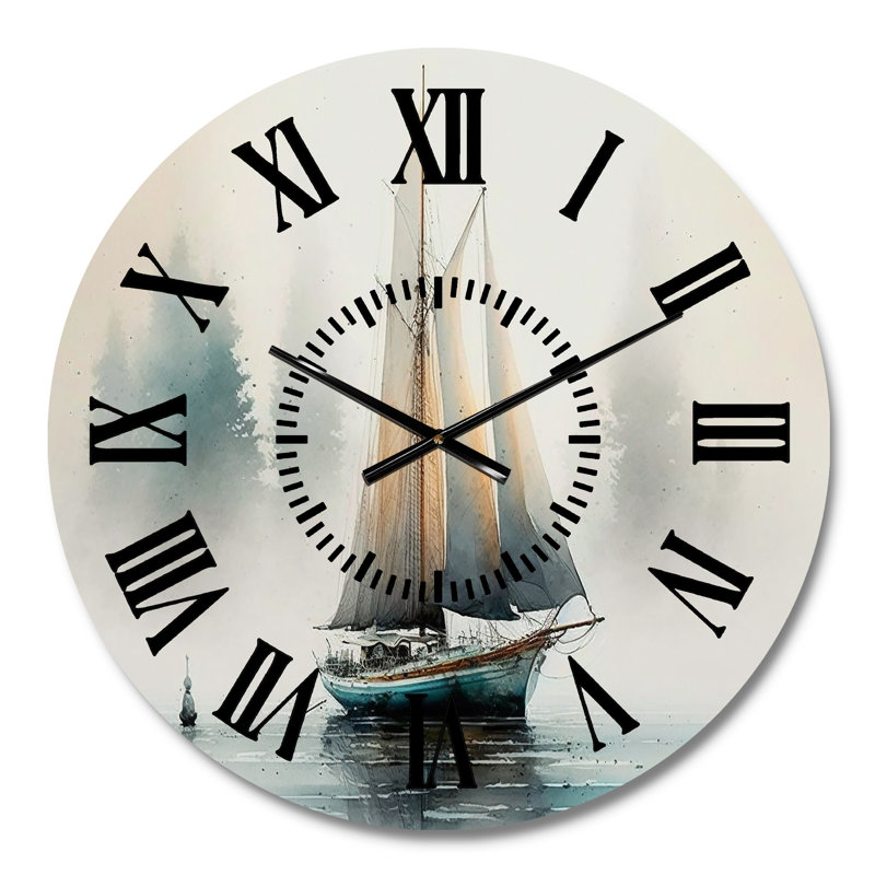 Horloge murale voilier ancré, Médium