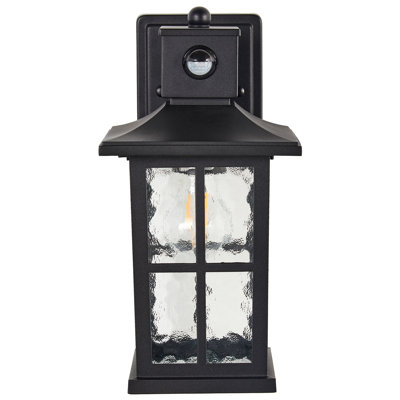 AZMAK Matte Black 19cm H Outdoor Wall Lantern