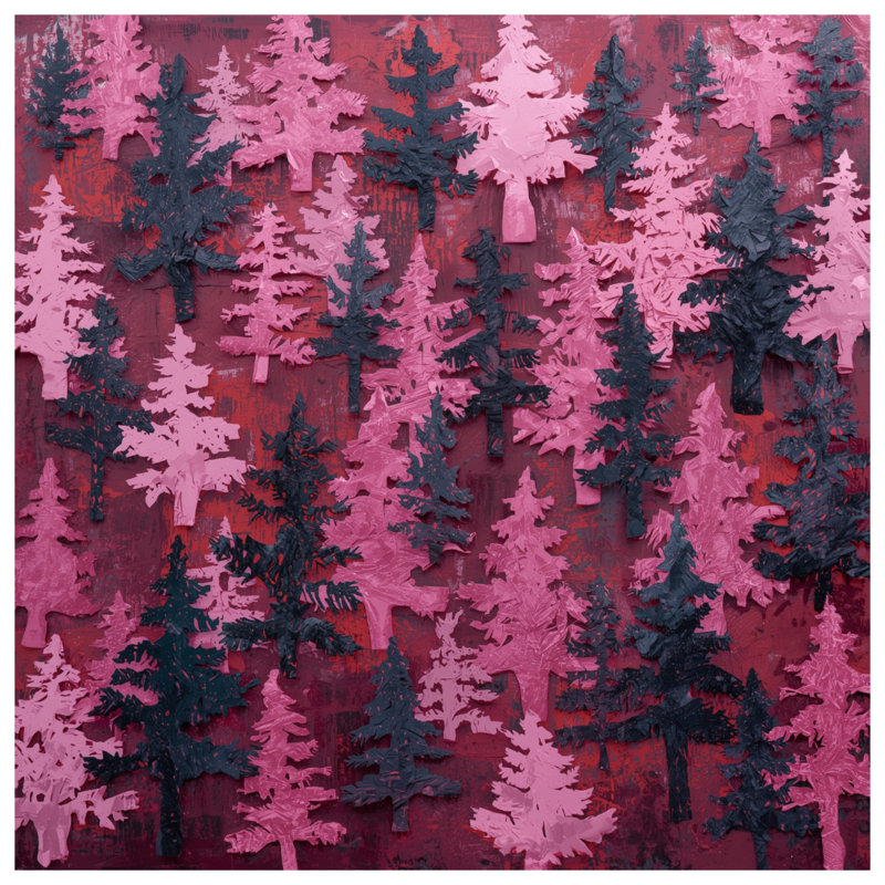 Rideaux de douche Pink Forest, L 70 po x H 84 po