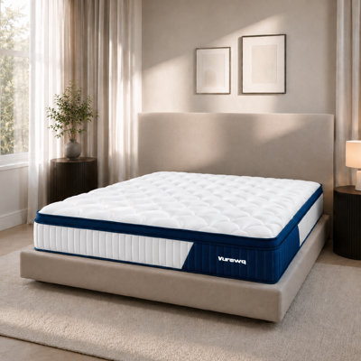 12" King Medium Plush Pocket Spring Hybrid Mattress with CertiPUR-US Certified Foam