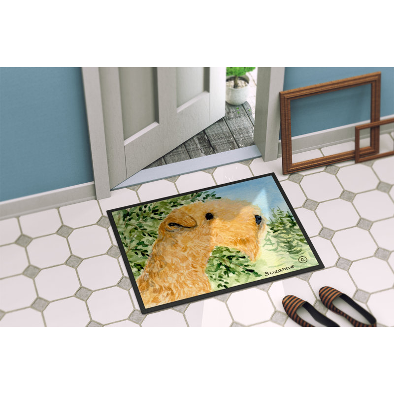 Tapis de porte d’intérieur anti-dérapant lakeland terrier, Rectangle 1 pi 6 po x 2 pi 3 po