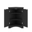 Armoire de coin triangulaire avec tablettes réglables et portes chics-118039129