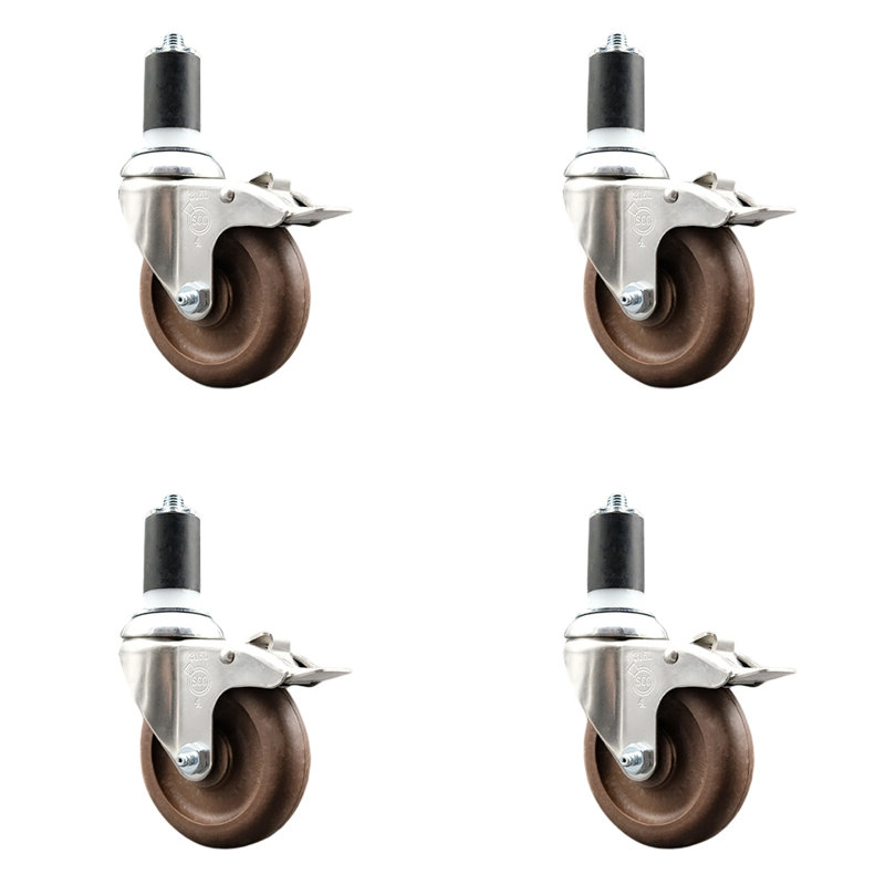 Nylon Casters, 4" H x 4" W