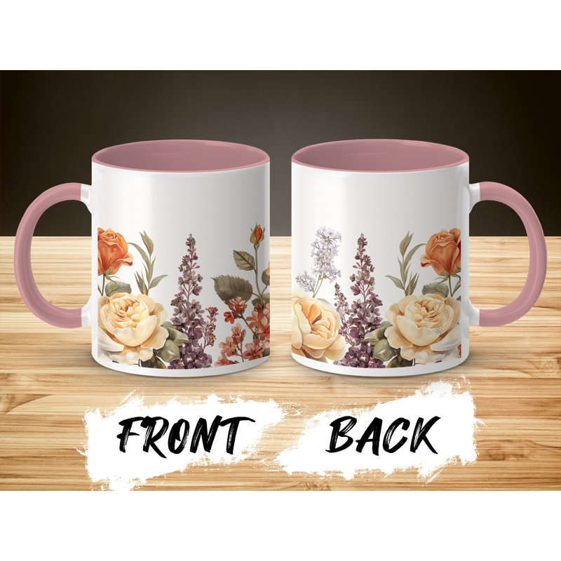 Ceramic Coffee Mug, Pink