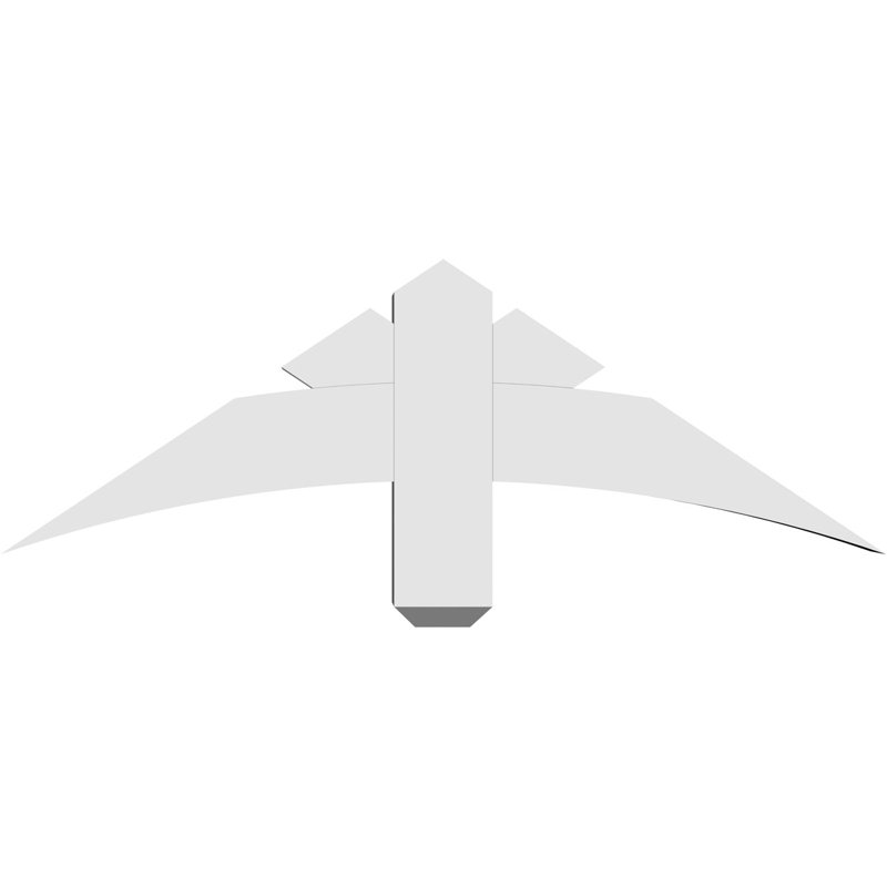 Support de pignon Alberta Alberta, H 12 po x l 36 po (pas: 8/12), P 4 po x F 4 po, PVC