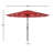 Patio Umbrella with Lights - 10 ft Outdoor Sun Shade Canopy with 32 Solar LEDs - UV 30+ Protection LED Umbrella by Pure Garden (Red)-37071283
