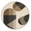 Tapis beige doux et moelleux à motif géométrique de formes géométriques minimalistes-1973511083