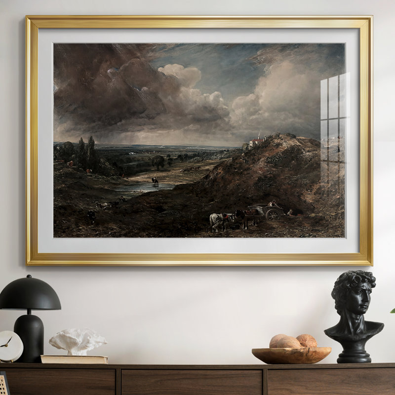 Branch Hill Pond, Hampstead Heath-John Constable, reproduction encadrée avec passe-partout et verre 1824 - 1828, 26,5 x 36,5