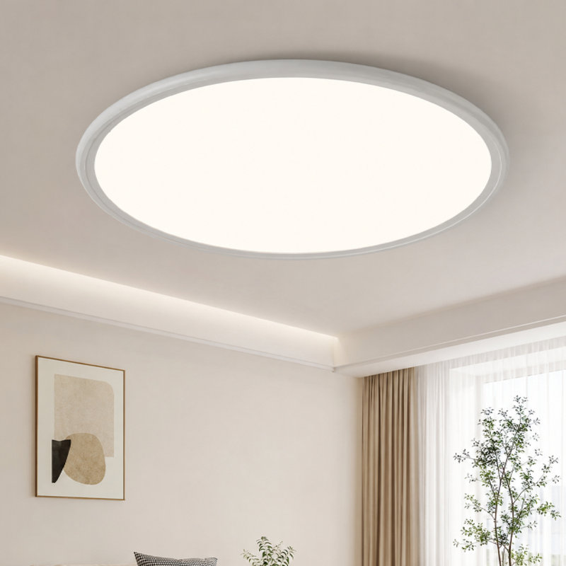 Deshunda 1 - Light LED Flush Mount, White, 3.5cm H x 40cm W x 40cm D