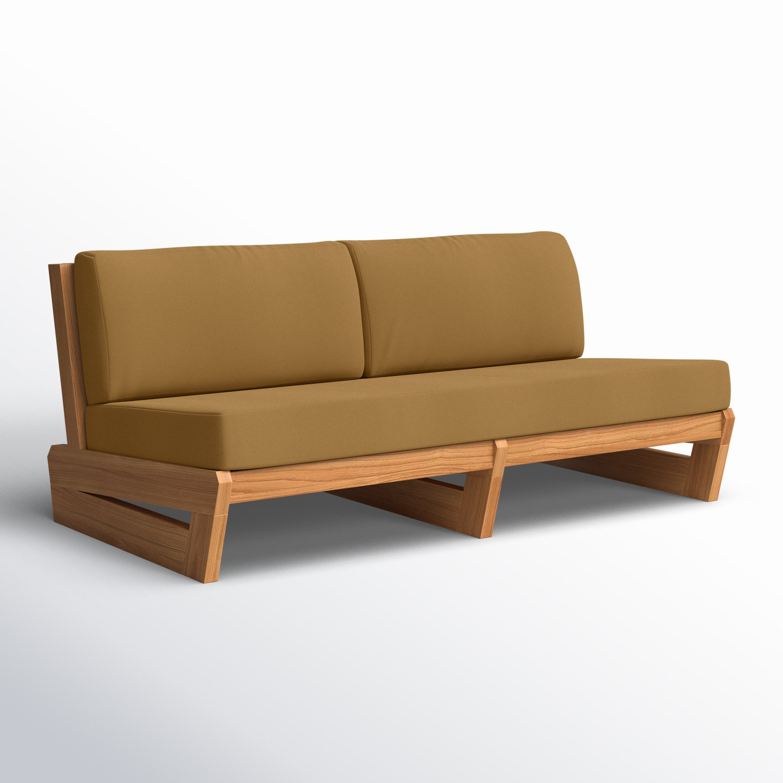 Despina 70" Teak Patio Loveseat, Brown