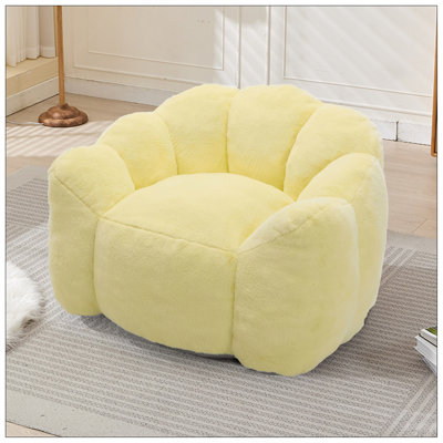 Canapé à compression Lotus de type canapé pour adultes avec anneau de traction pouvant être facilement déplacé sans installation. Convient à divers environnements tels que le salon, la chambre à coucher, etc. Détendez-vous et profitez de la vie, jaune
