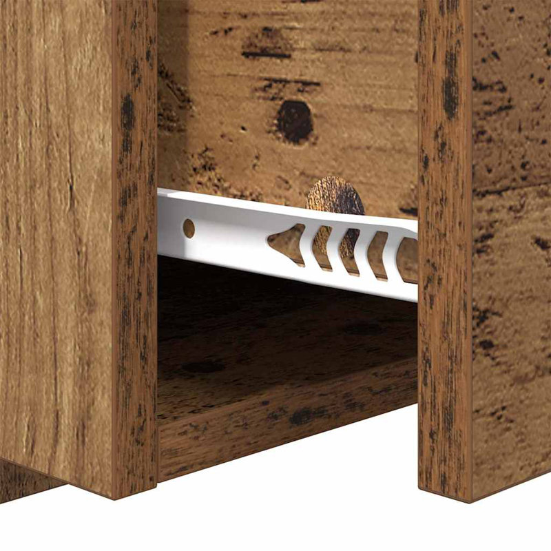 48.5cm W Manufactured Wood Bedside Table, Old Wood