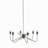 6-head metal pendant light