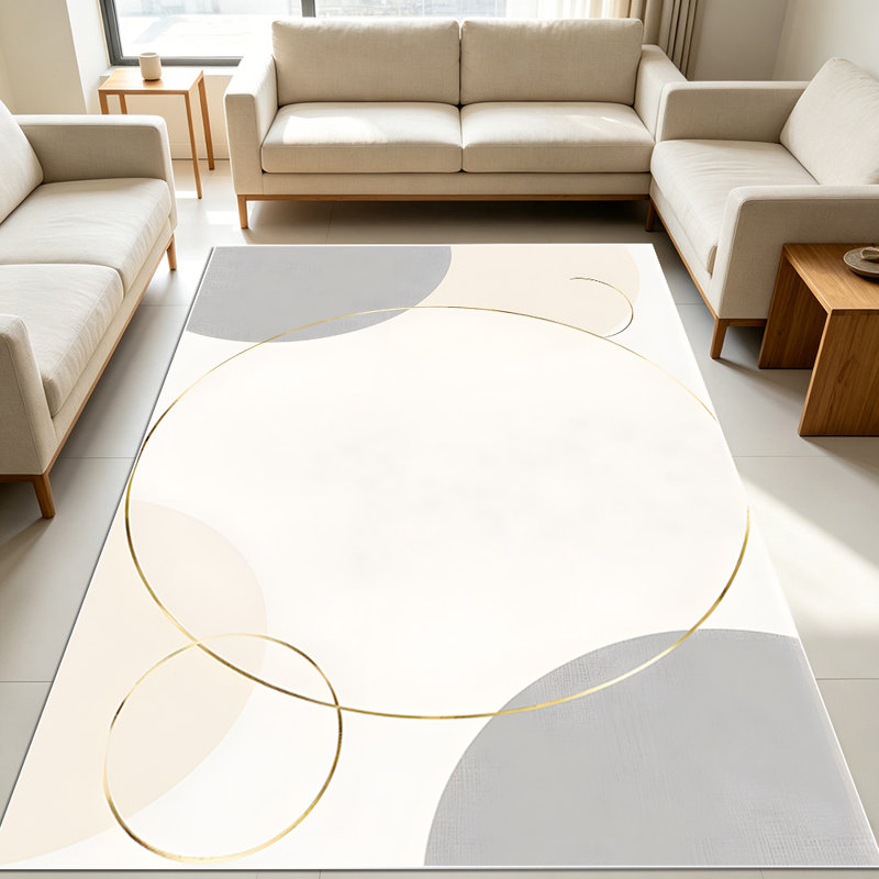 Tapis 1PC Minimalist Geometric, Rectangle 6 pi 8 po x 10 pi