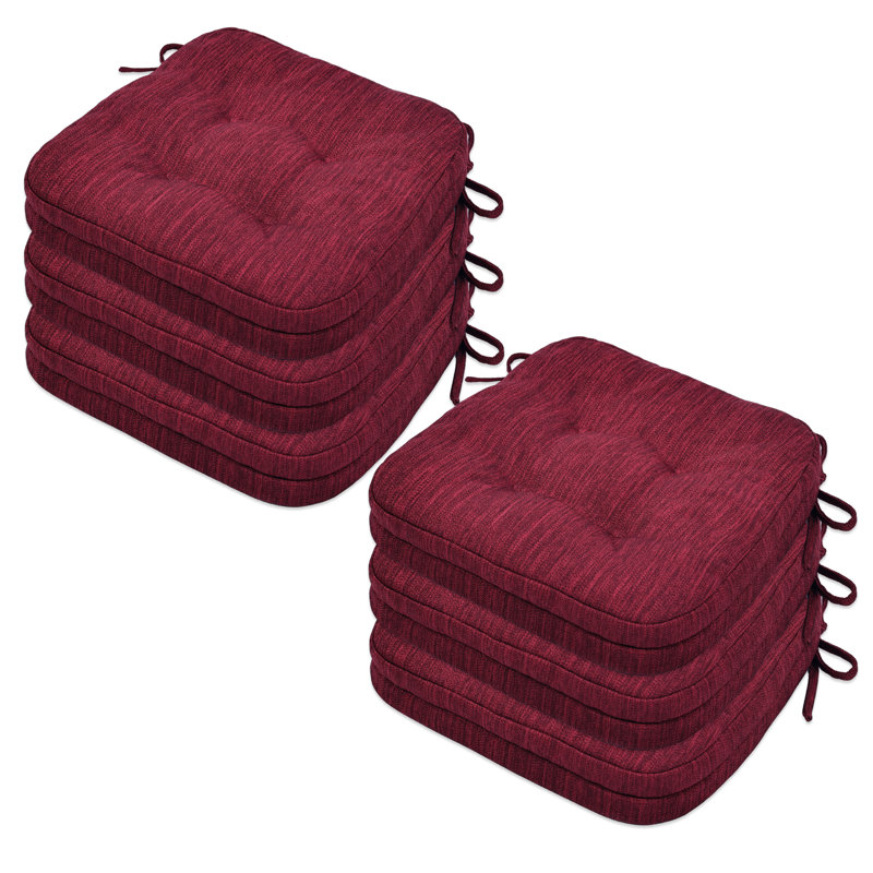 Indoor 3.7'' Chair Pad, Wine Red