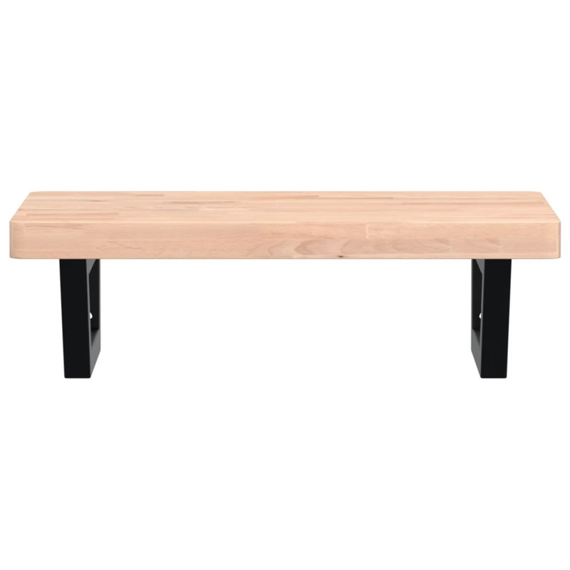 Bracket Shelf, 4cm H x 60cm W x 40cm D, Oak/Black