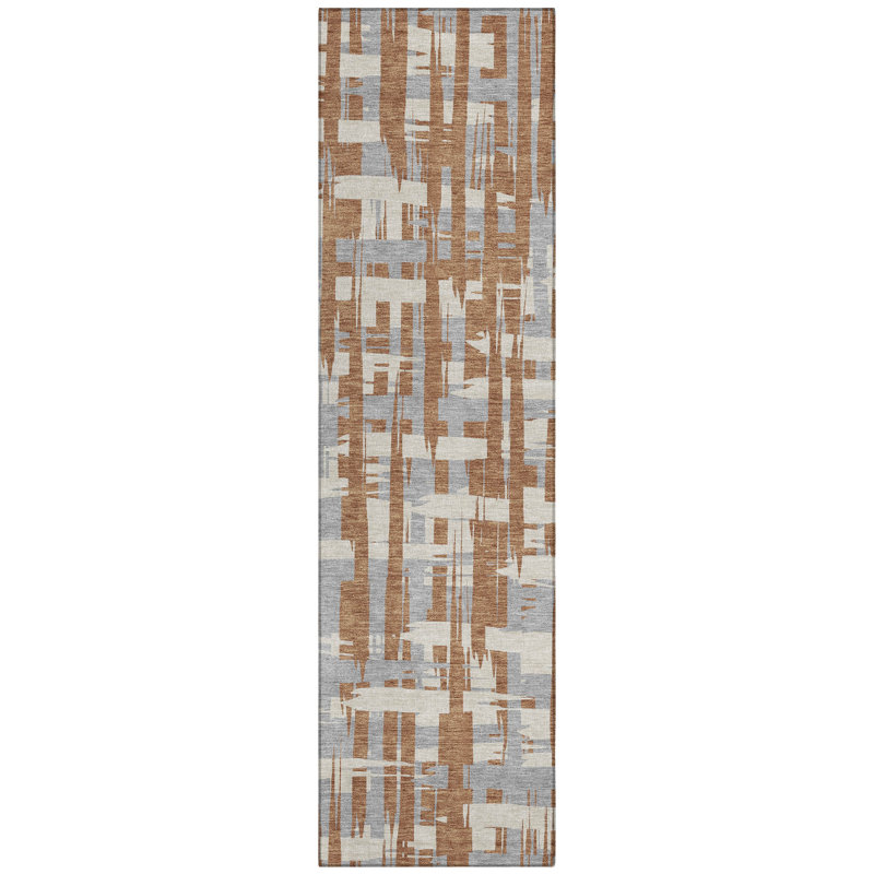 Tapis paprika chantille lavable à la machine intérieur / extérieur, Tapis de couloir 2 pi 3 po x 7 pi 6 po
