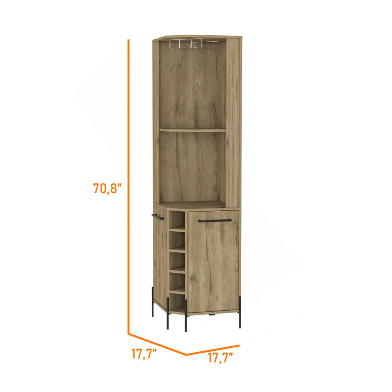 Armoire de bar 5 tablettes Macadamia
