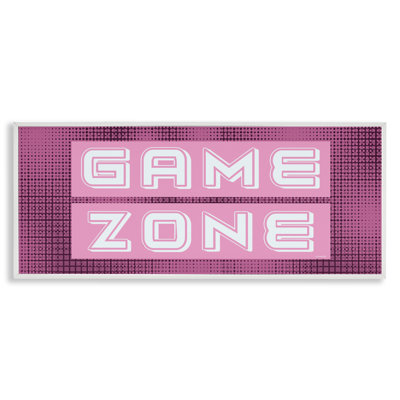 Retro Purple Game Zone Framed Giclee, design by Yass Naffas Designs