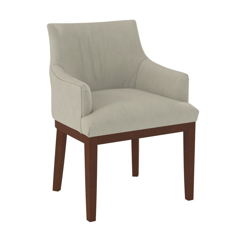 19'' H Upholstered Armchair, English Saddle, Evolution Pumice