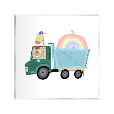 ConstructionAnimalswithRainbowCanvasWallArtbyCarlaDaly