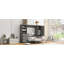 Grand lit escamotable mural avec placard, tiroirs de rangement et tablettes-903332547