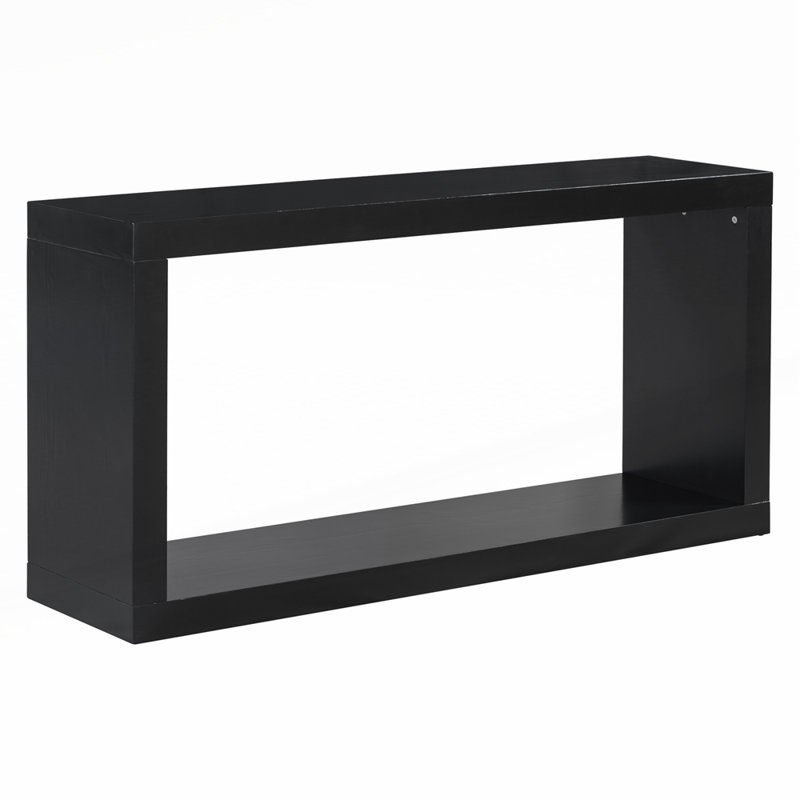 Table d'entrée moderne et minimaliste en forme de carré Design tendance facile à assembler, Noir