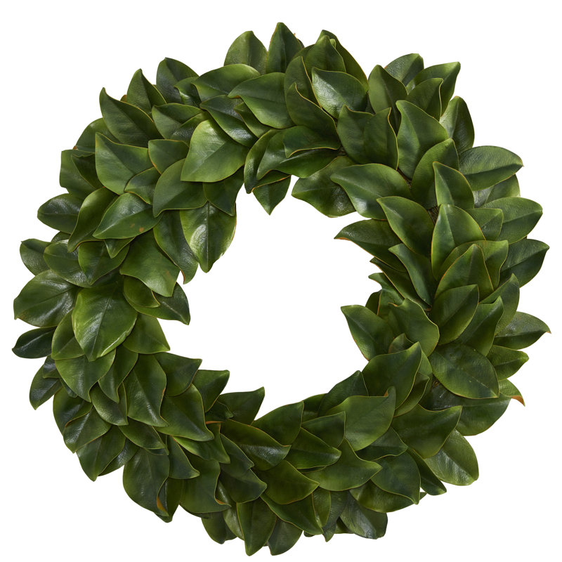 30'' Faux Magnolia Polyester Wreath