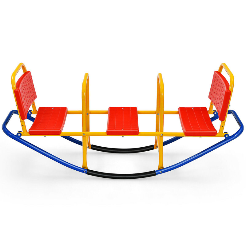 Bascule en plastique 2 places Gymax