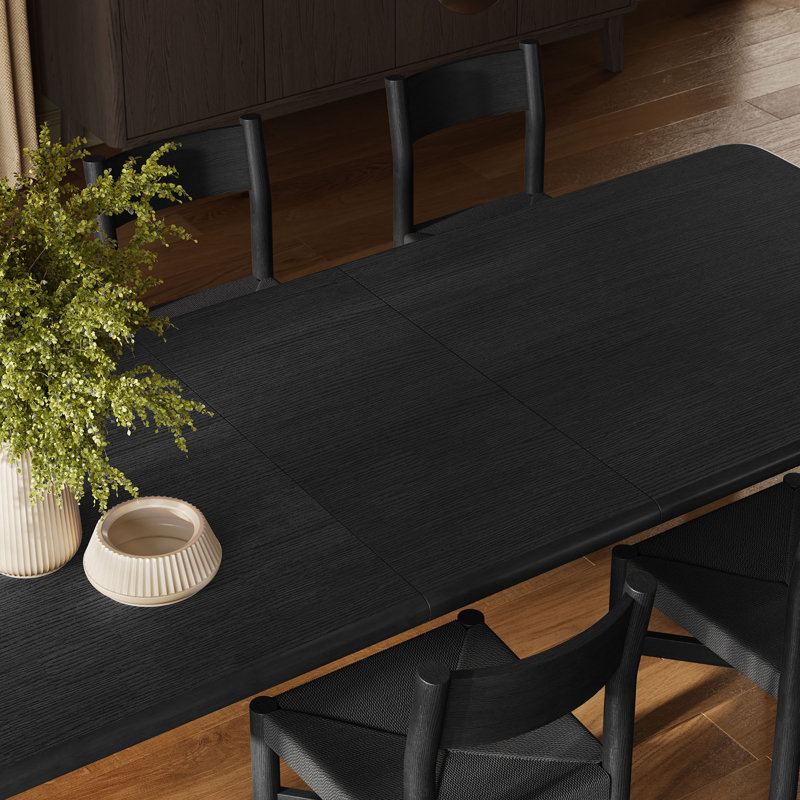 Ensemble de table et chaises de salle à manger extensible en bois de chêne 9 pièces Alvia