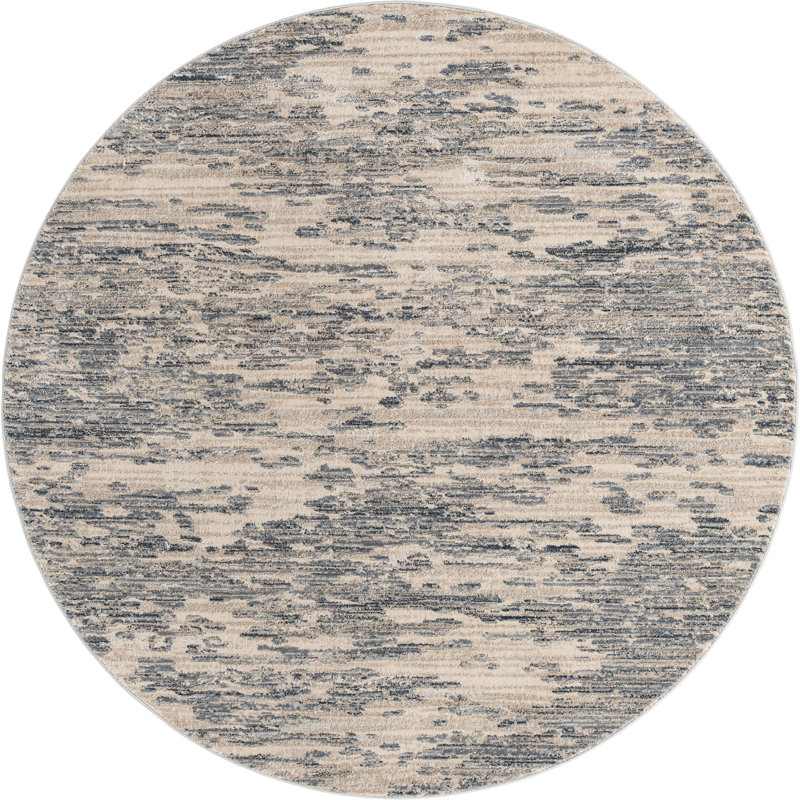 Abstract Indoor Rug, Round 7'