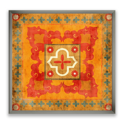 « marocain orange en carreaux de collage ii »-cadre photo imprimé sur toile