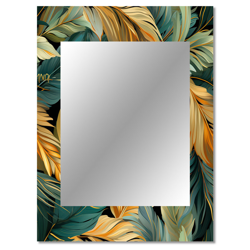 Mirage Radiance Tropical Pattern - Tropical Mirror Wall Decor, 40" x 30"