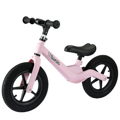 Vélo d'équilibre pour tout-petits Trimer, rose - vélo de sport sans pédale pour les 3 à 5 ans, pneu gonflé de 12 po, cadeau parfait pour les garçons et les filles avec entrejambe de 16 po à 21 po