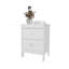 Table de chevet blanche avec 2 tiroirs